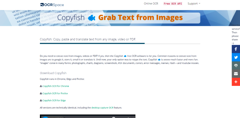 CopyFish:免费的OCR程序