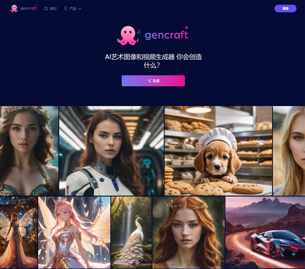 Gencraft：AI图像和视频生成器