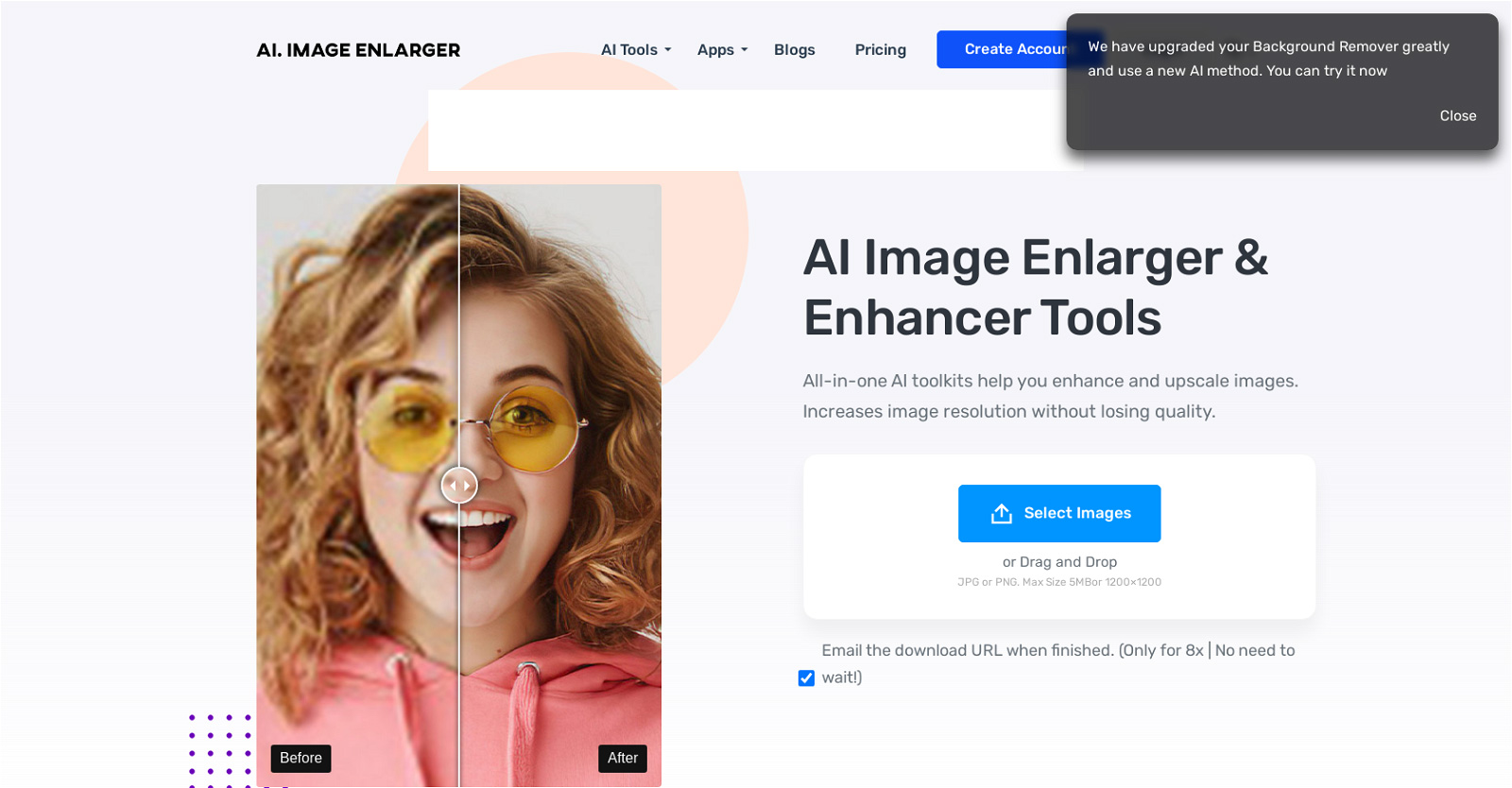 AI. Image Enlarger：免费图集放大工具