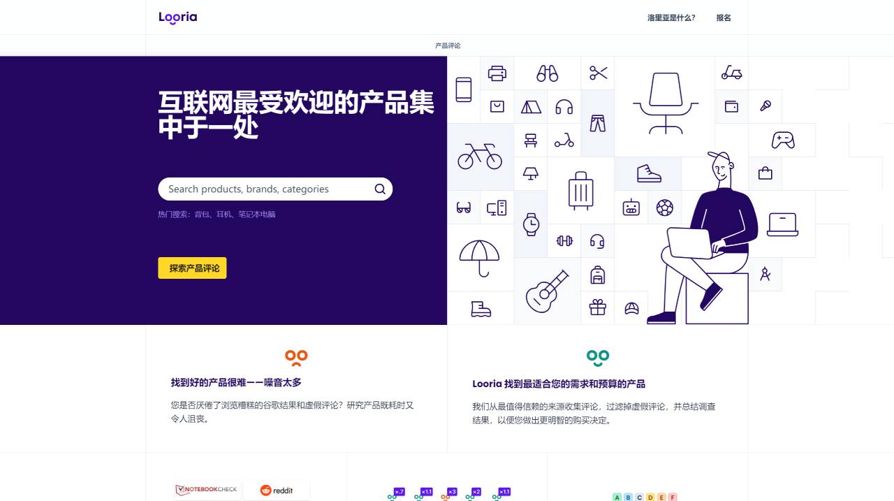 Looria：产品聚合评论搜索